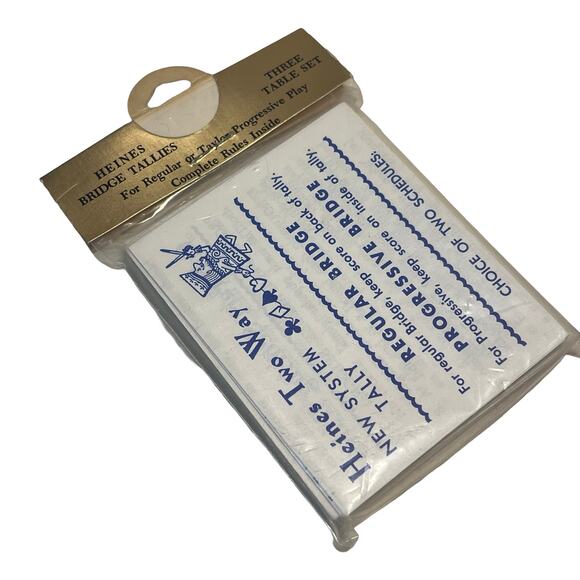 VTG Unopened Bridge Tallies - Picture 2 of 2